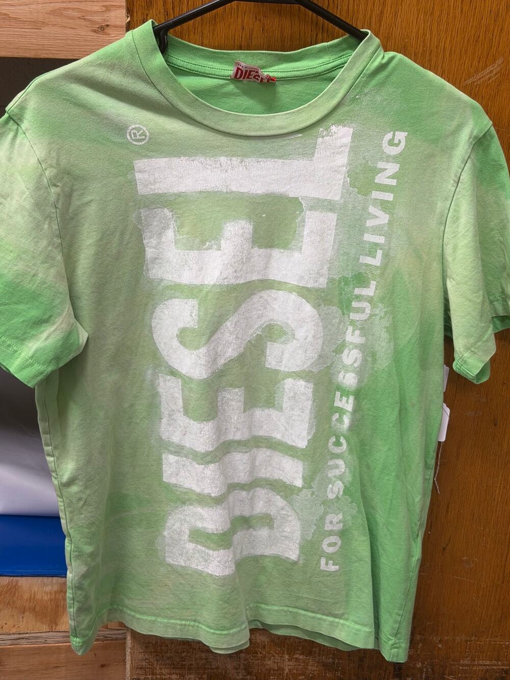 Diesel Kids T-Just-E16 Watercolor Logo Graphic Tee Size 16y -‎ Fits Adult XS/S